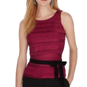 White House Black Market Sleeveless Lace Top